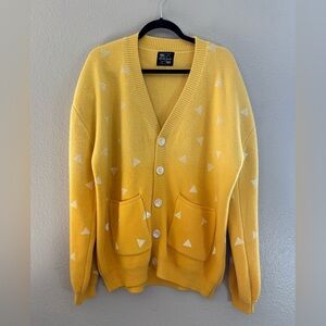 Steady Hands Demon Slayer Zenitsu Cardigan Yellow with triangles used size S/M.
